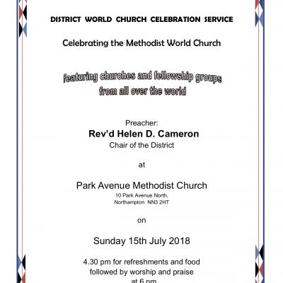 World Church Service Poster July 2018