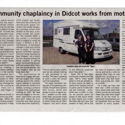 Chaplains - Methodist Recorder 2018 16 November