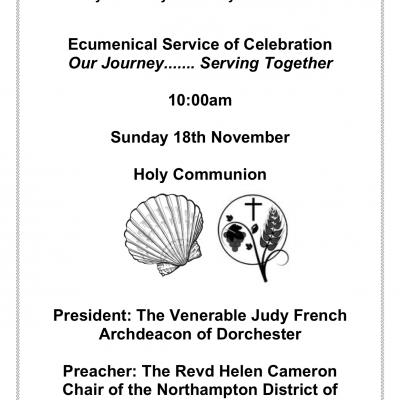 Poster for ecumenical service at S- Marys